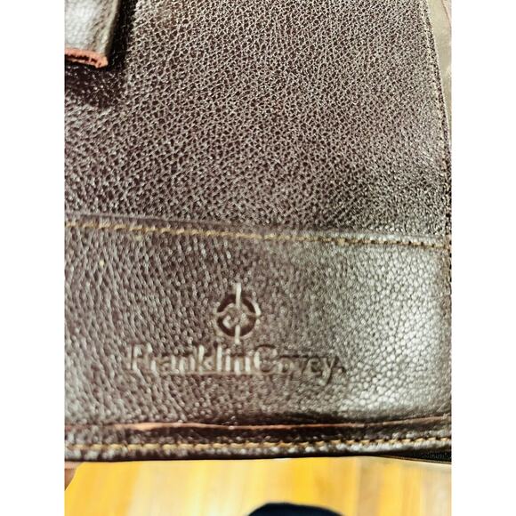Vtg Franklin Covey Brown Full Grain Leather Planner 6 Ring Binder Rare - Picture 10 of 12